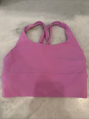lululemon athletica Ribbed Cross-Back Sports Bra - Magenta